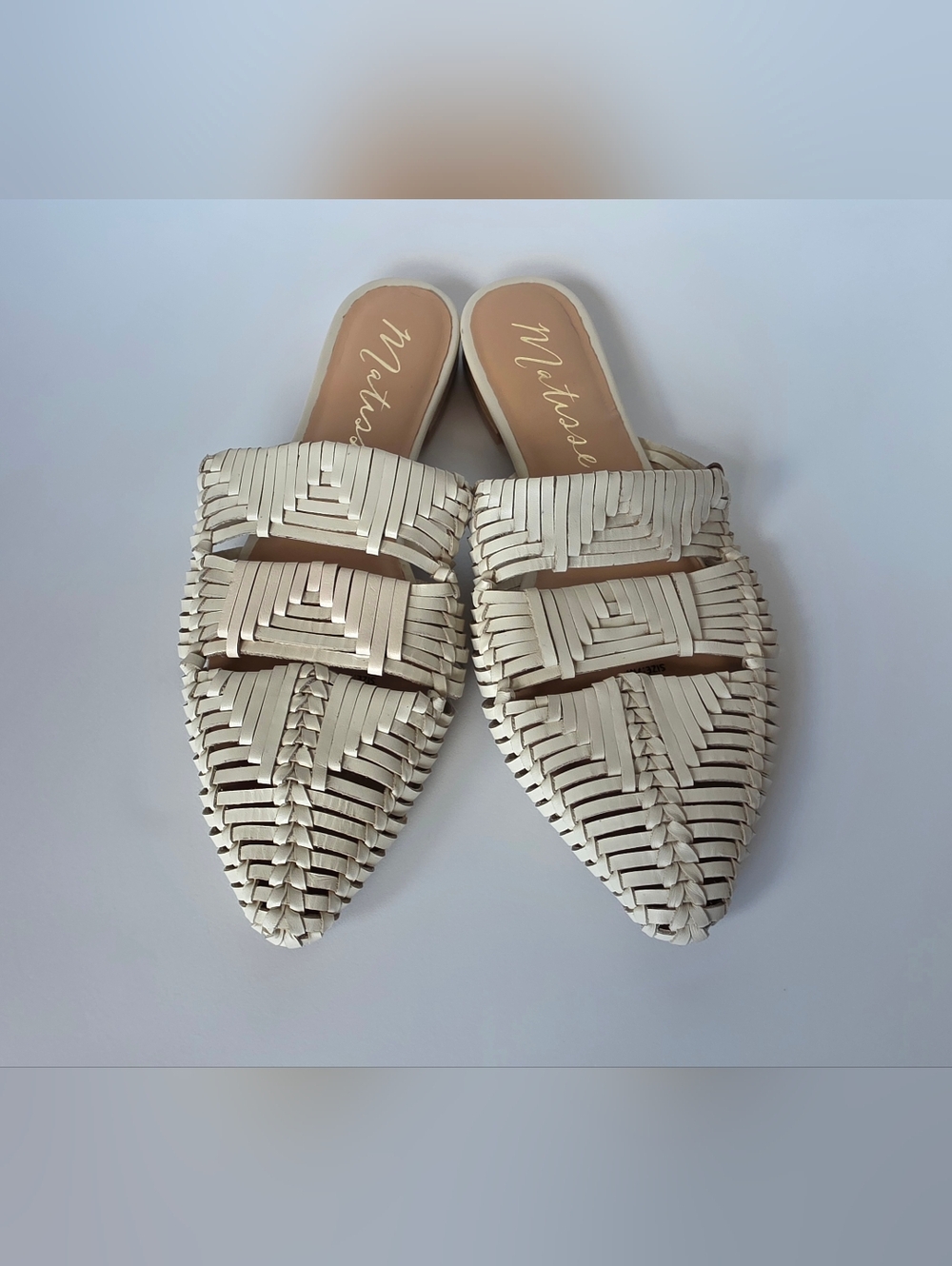 Matisse "East End" Leather Woven Slides - 7